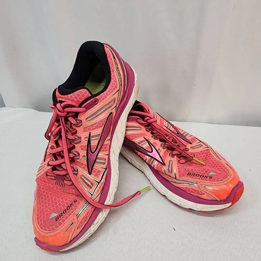 Brooks Women's Size 8.5 Transcend Ultimate Ride Pink Running Shoes HH